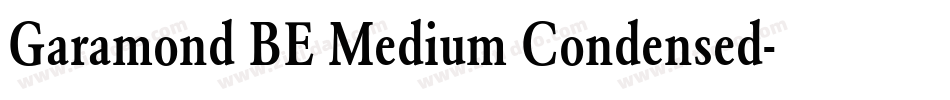 Garamond BE Medium Condensed字体转换